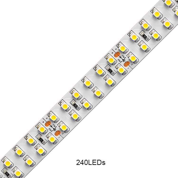 SMD 3528 12V 24V 240leds/m Luci a LED a doppia riga per soffitto